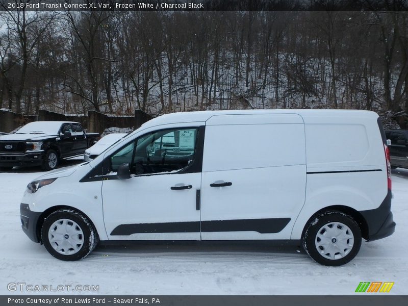 Frozen White / Charcoal Black 2018 Ford Transit Connect XL Van