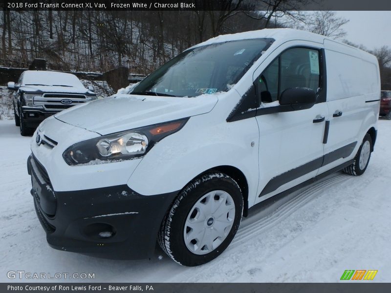 Frozen White / Charcoal Black 2018 Ford Transit Connect XL Van