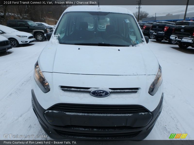 Frozen White / Charcoal Black 2018 Ford Transit Connect XL Van