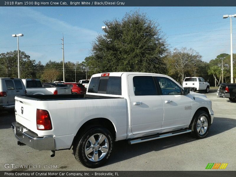 Bright White / Black/Diesel Gray 2018 Ram 1500 Big Horn Crew Cab