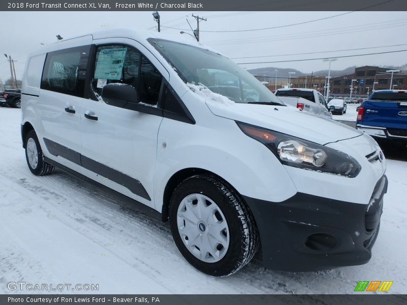 Frozen White / Charcoal Black 2018 Ford Transit Connect XL Van