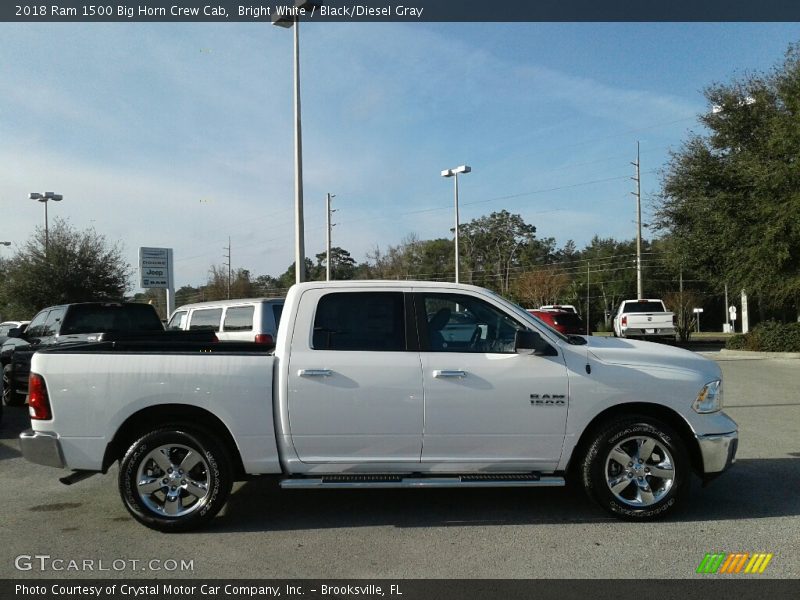 Bright White / Black/Diesel Gray 2018 Ram 1500 Big Horn Crew Cab
