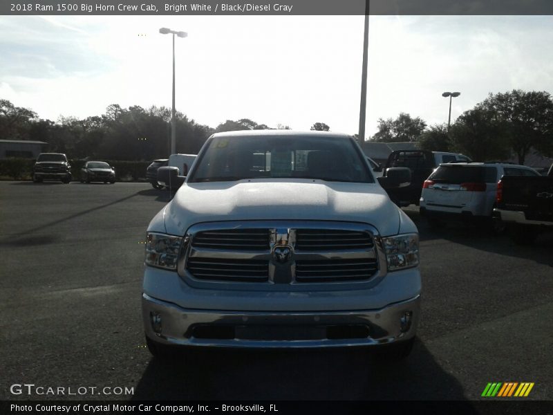 Bright White / Black/Diesel Gray 2018 Ram 1500 Big Horn Crew Cab