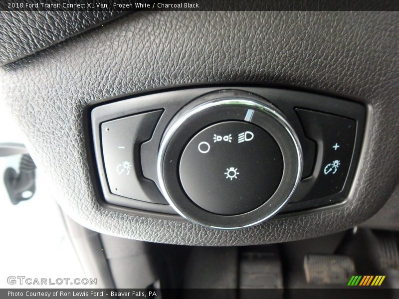 Frozen White / Charcoal Black 2018 Ford Transit Connect XL Van