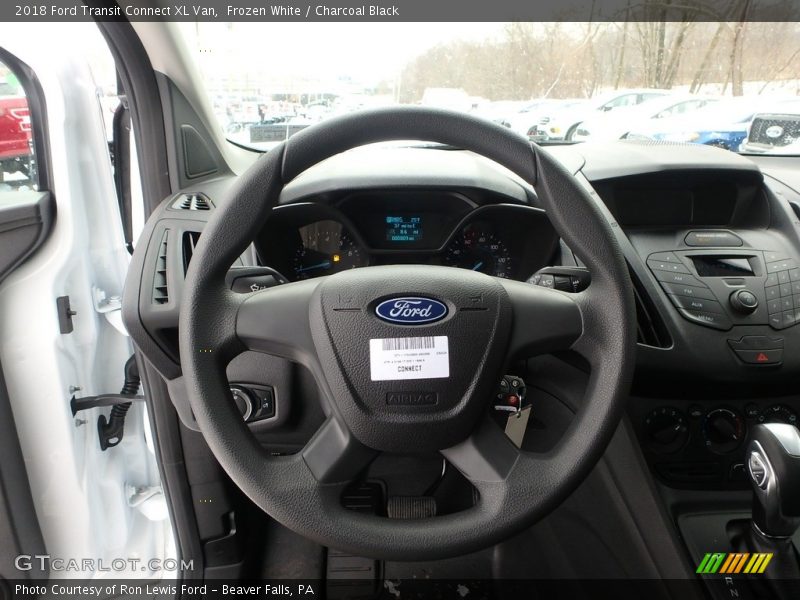 Frozen White / Charcoal Black 2018 Ford Transit Connect XL Van