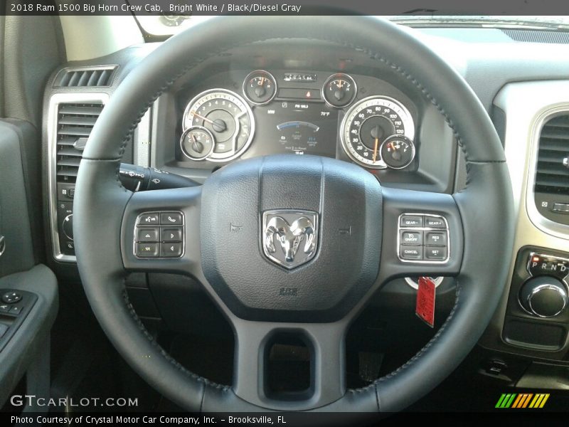 Bright White / Black/Diesel Gray 2018 Ram 1500 Big Horn Crew Cab