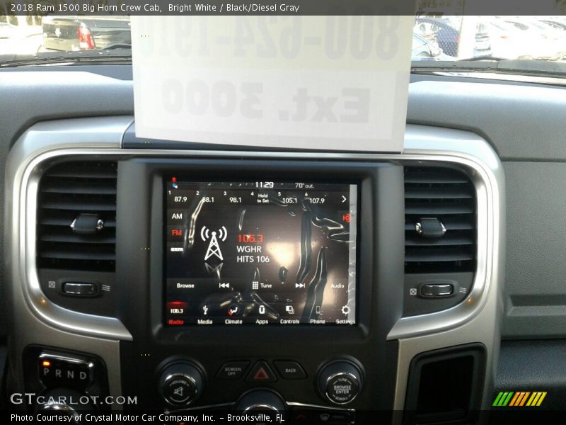 Bright White / Black/Diesel Gray 2018 Ram 1500 Big Horn Crew Cab