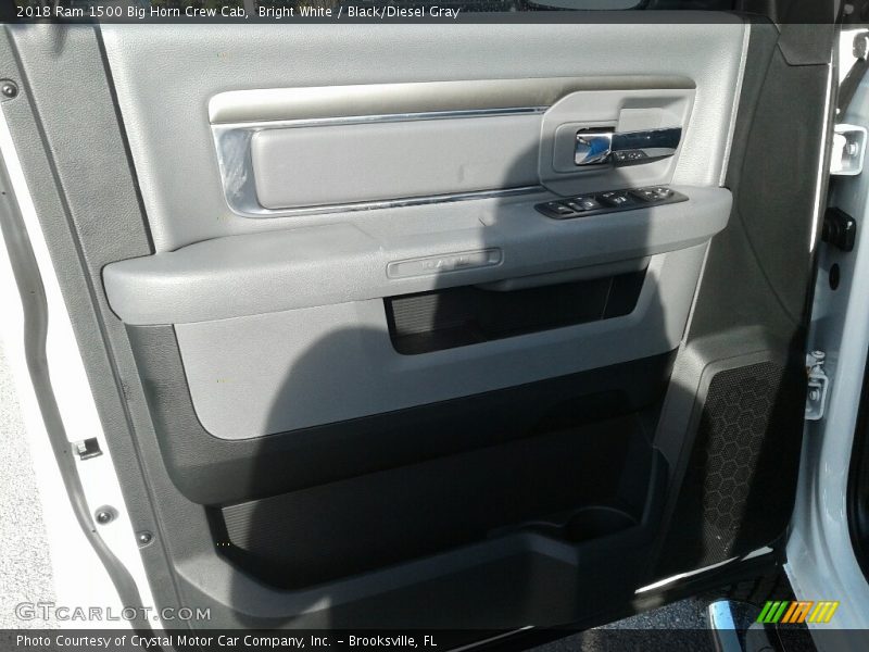 Bright White / Black/Diesel Gray 2018 Ram 1500 Big Horn Crew Cab