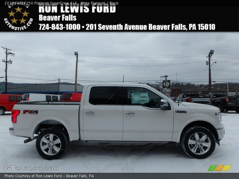 White Platinum / Black 2018 Ford F150 Platinum SuperCrew 4x4