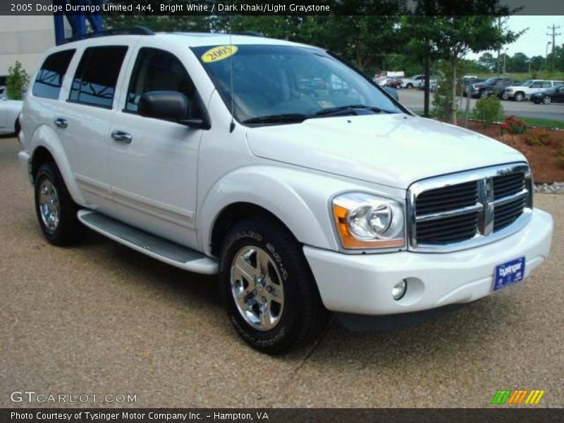 Bright White / Dark Khaki/Light Graystone 2005 Dodge Durango Limited 4x4
