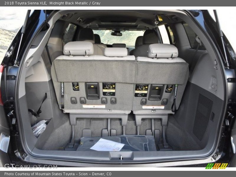 Midnight Black Metallic / Gray 2018 Toyota Sienna XLE