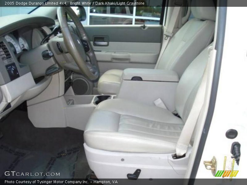 Bright White / Dark Khaki/Light Graystone 2005 Dodge Durango Limited 4x4