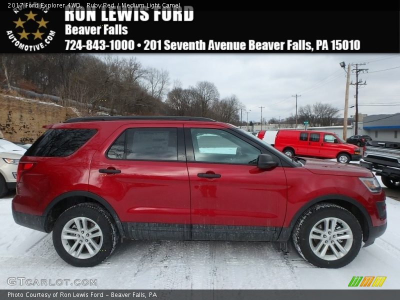 Ruby Red / Medium Light Camel 2017 Ford Explorer 4WD