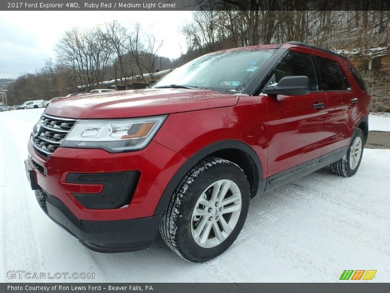 Ruby Red / Medium Light Camel 2017 Ford Explorer 4WD