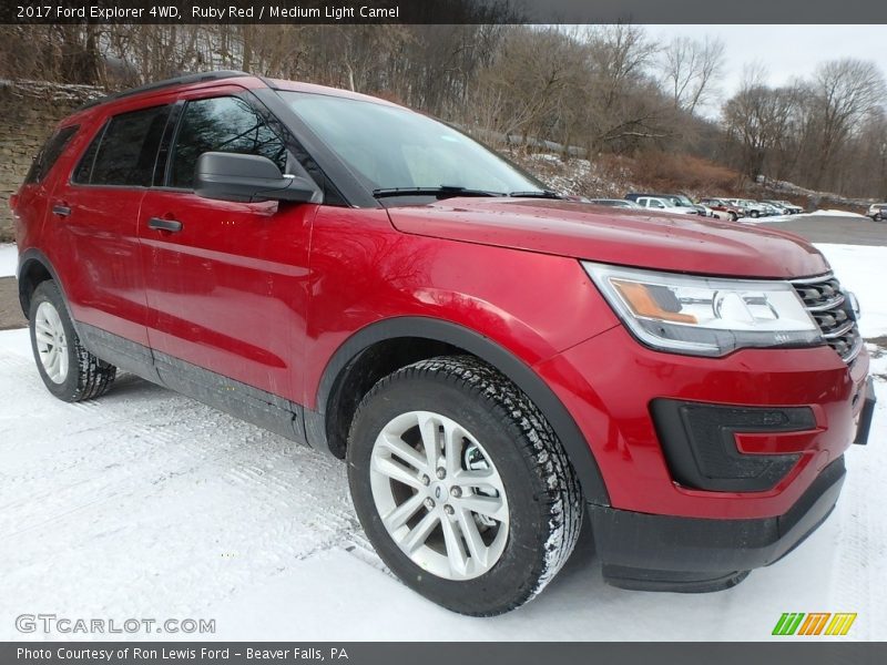 Ruby Red / Medium Light Camel 2017 Ford Explorer 4WD