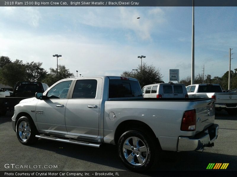 Bright Silver Metallic / Black/Diesel Gray 2018 Ram 1500 Big Horn Crew Cab