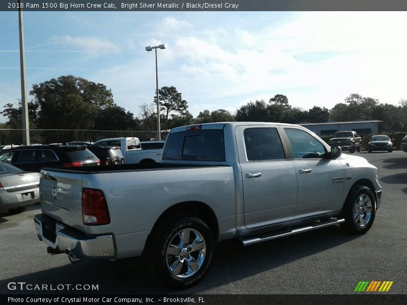 Bright Silver Metallic / Black/Diesel Gray 2018 Ram 1500 Big Horn Crew Cab
