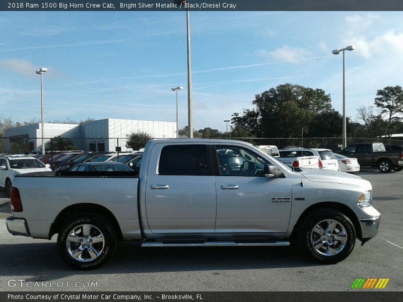 Bright Silver Metallic / Black/Diesel Gray 2018 Ram 1500 Big Horn Crew Cab