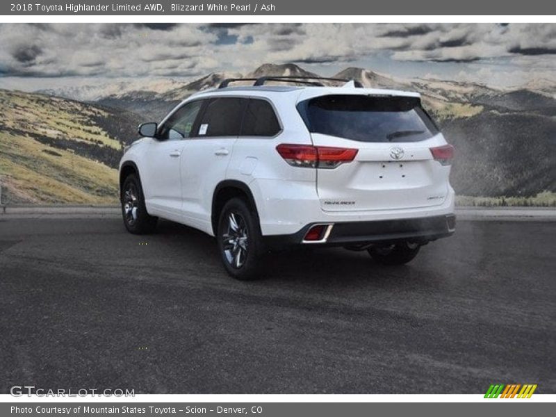 Blizzard White Pearl / Ash 2018 Toyota Highlander Limited AWD