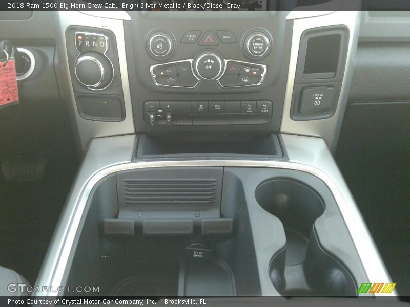 Bright Silver Metallic / Black/Diesel Gray 2018 Ram 1500 Big Horn Crew Cab