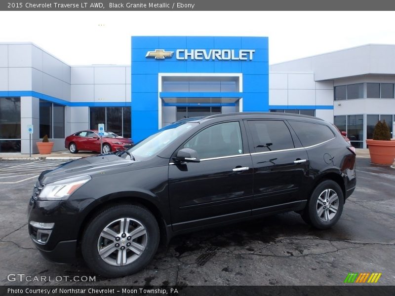 Black Granite Metallic / Ebony 2015 Chevrolet Traverse LT AWD