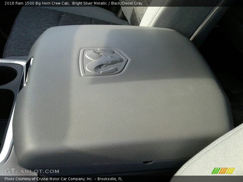 Bright Silver Metallic / Black/Diesel Gray 2018 Ram 1500 Big Horn Crew Cab