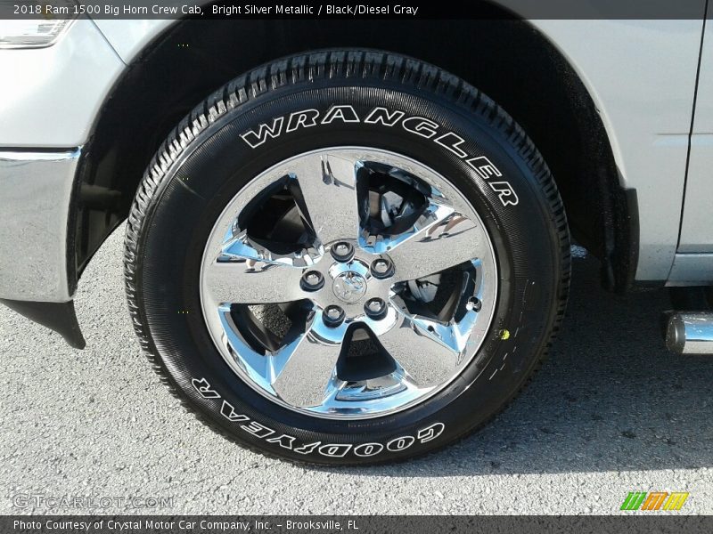 Bright Silver Metallic / Black/Diesel Gray 2018 Ram 1500 Big Horn Crew Cab