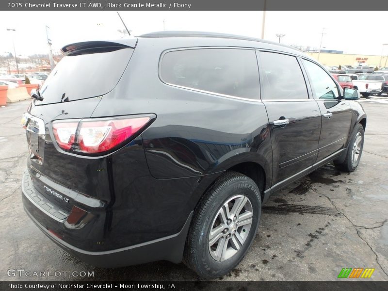 Black Granite Metallic / Ebony 2015 Chevrolet Traverse LT AWD