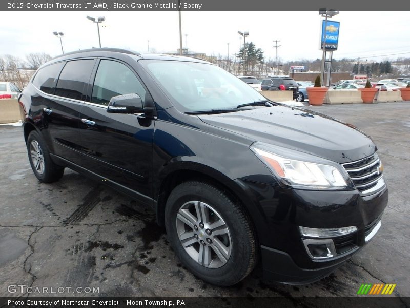 Black Granite Metallic / Ebony 2015 Chevrolet Traverse LT AWD