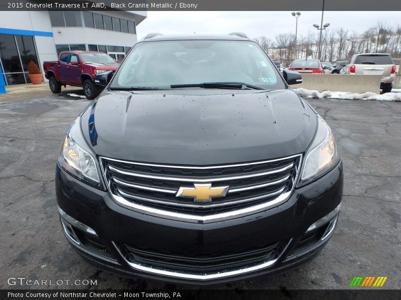 Black Granite Metallic / Ebony 2015 Chevrolet Traverse LT AWD