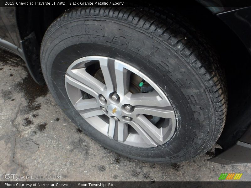 Black Granite Metallic / Ebony 2015 Chevrolet Traverse LT AWD