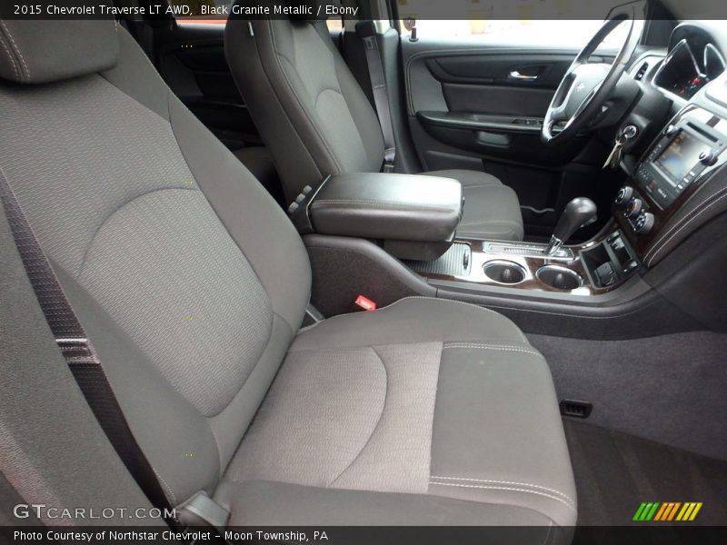 Black Granite Metallic / Ebony 2015 Chevrolet Traverse LT AWD