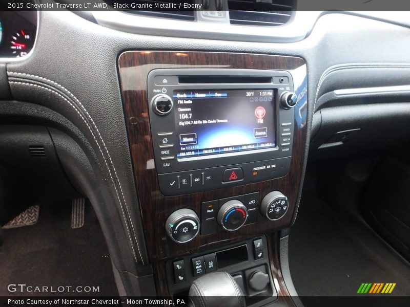 Black Granite Metallic / Ebony 2015 Chevrolet Traverse LT AWD
