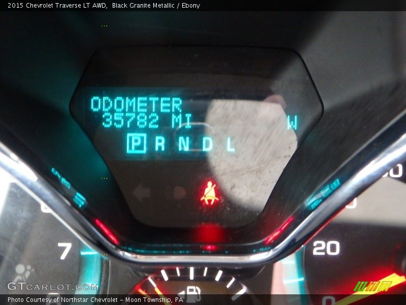 Black Granite Metallic / Ebony 2015 Chevrolet Traverse LT AWD