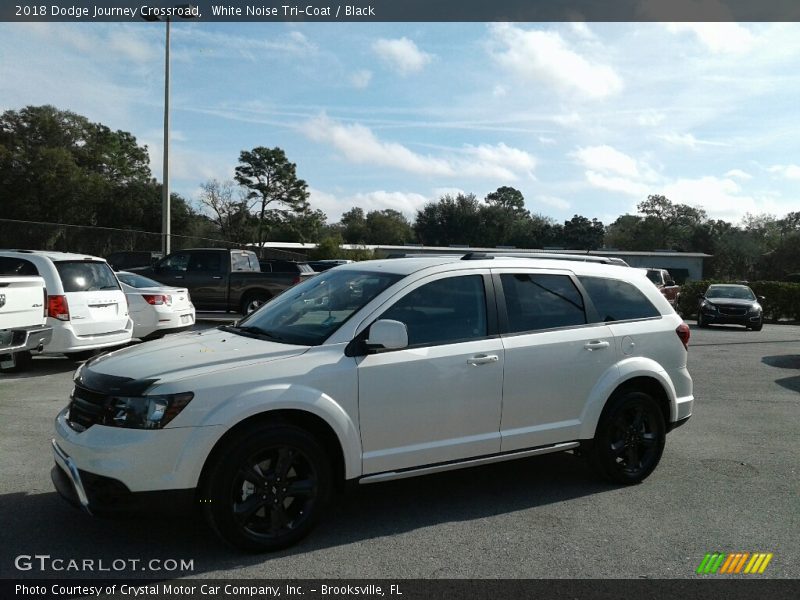 White Noise Tri-Coat / Black 2018 Dodge Journey Crossroad