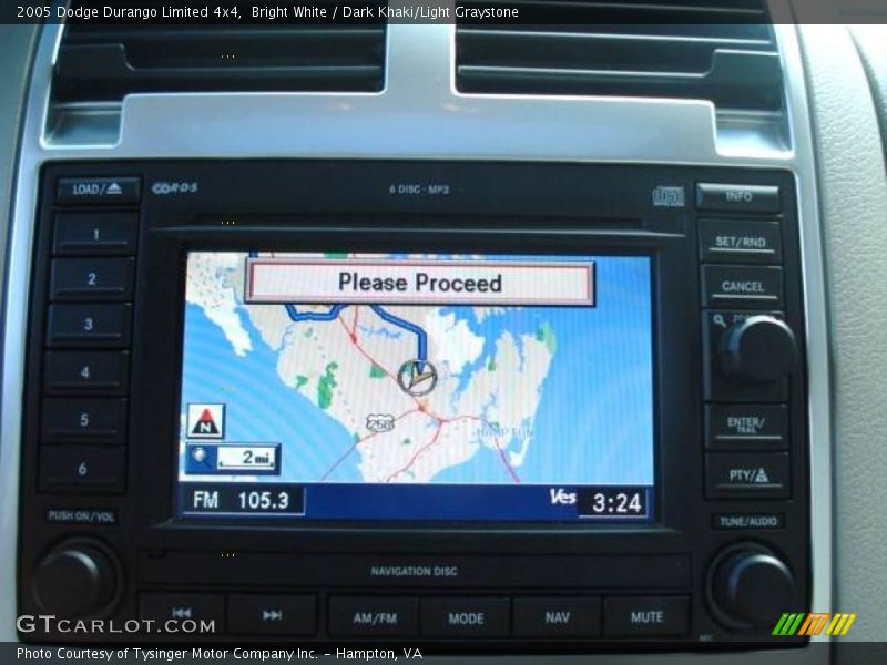 Bright White / Dark Khaki/Light Graystone 2005 Dodge Durango Limited 4x4