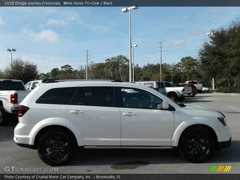 White Noise Tri-Coat / Black 2018 Dodge Journey Crossroad