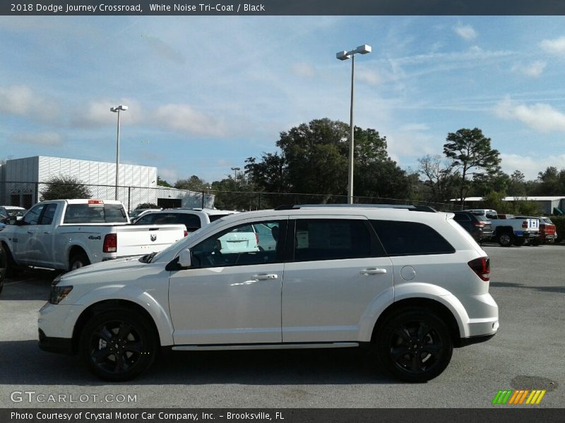 White Noise Tri-Coat / Black 2018 Dodge Journey Crossroad