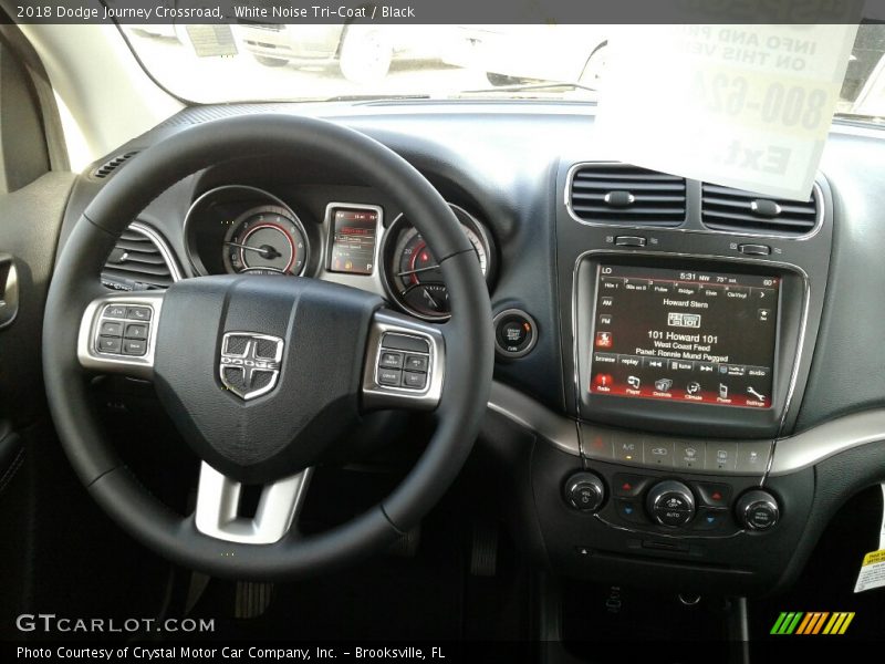 White Noise Tri-Coat / Black 2018 Dodge Journey Crossroad
