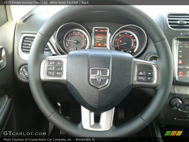 White Noise Tri-Coat / Black 2018 Dodge Journey Crossroad