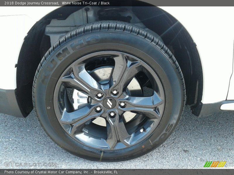 White Noise Tri-Coat / Black 2018 Dodge Journey Crossroad