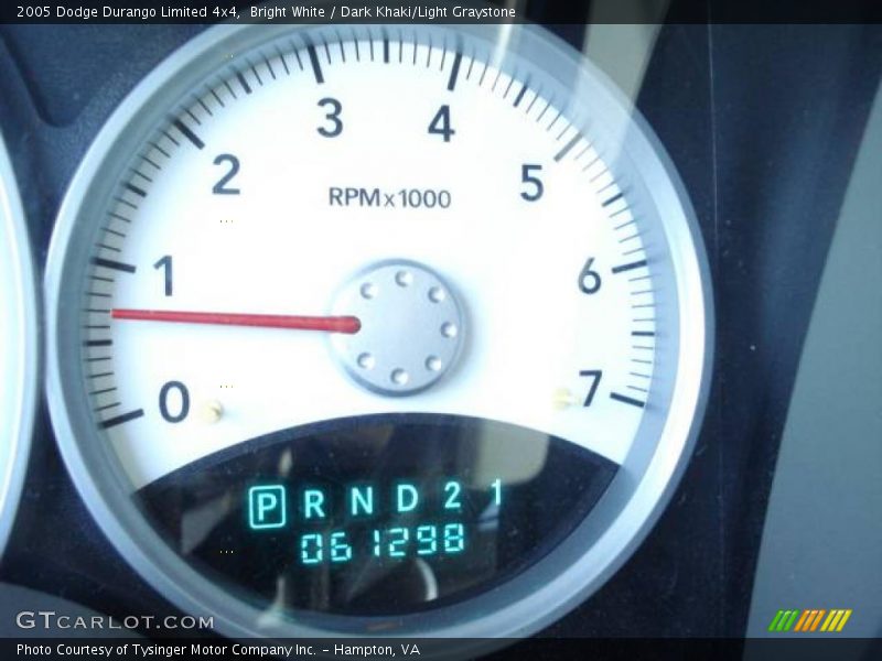 Bright White / Dark Khaki/Light Graystone 2005 Dodge Durango Limited 4x4