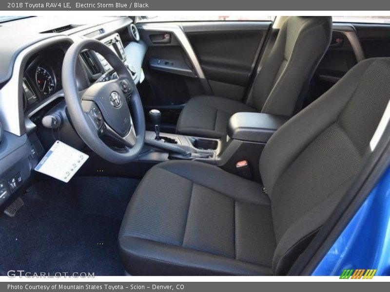 Electric Storm Blue / Black 2018 Toyota RAV4 LE