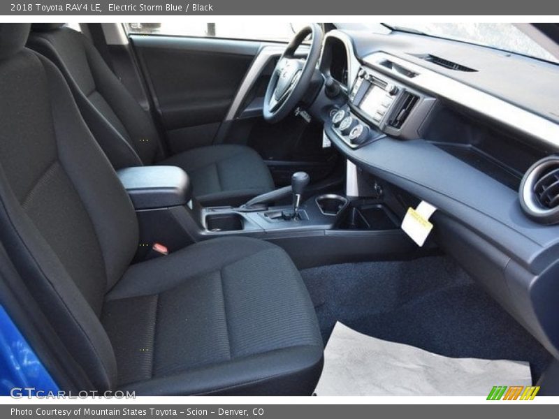 Electric Storm Blue / Black 2018 Toyota RAV4 LE