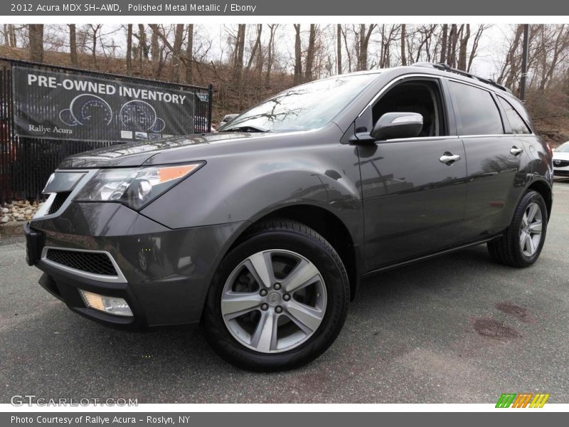 Polished Metal Metallic / Ebony 2012 Acura MDX SH-AWD