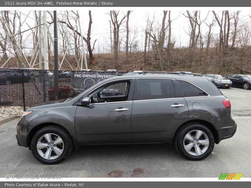 Polished Metal Metallic / Ebony 2012 Acura MDX SH-AWD
