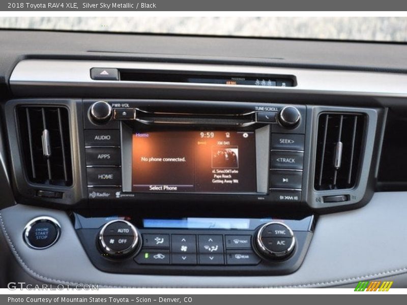 Silver Sky Metallic / Black 2018 Toyota RAV4 XLE