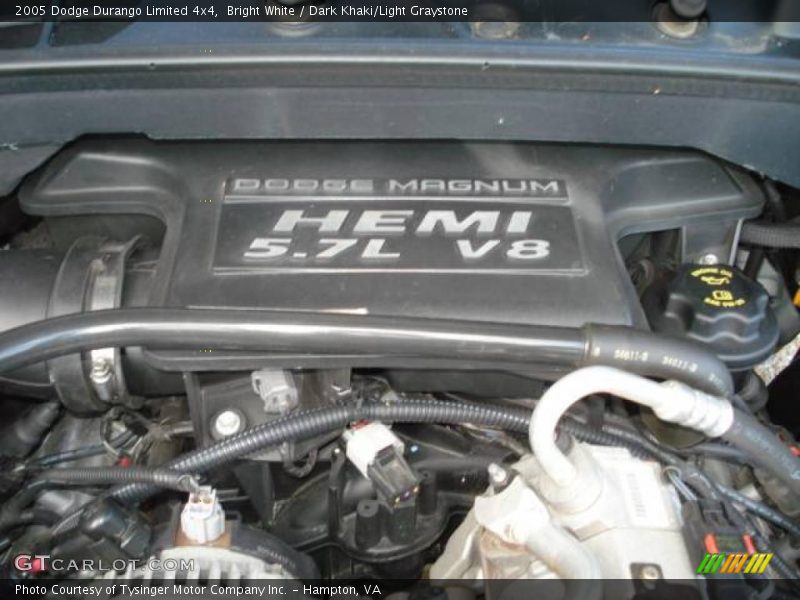 Bright White / Dark Khaki/Light Graystone 2005 Dodge Durango Limited 4x4