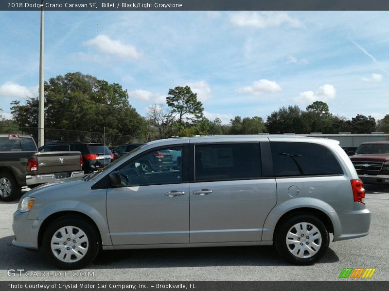 Billet / Black/Light Graystone 2018 Dodge Grand Caravan SE