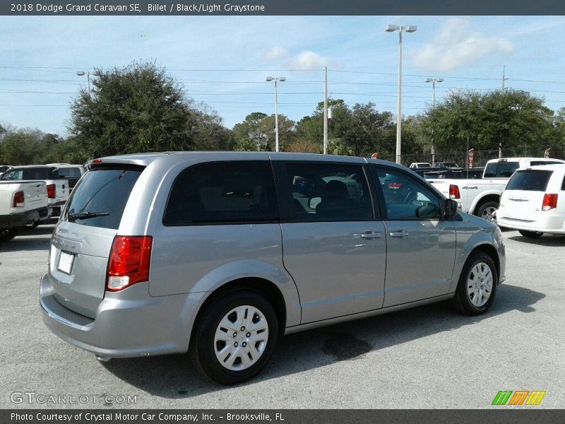Billet / Black/Light Graystone 2018 Dodge Grand Caravan SE